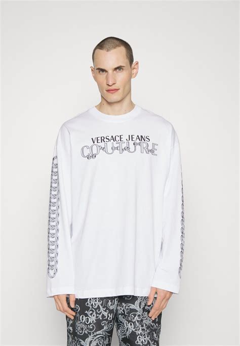 versace jeans langarmshirt|Versace Jeans couture white shirt.